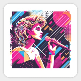 80s Memphis Pop Diva Sticker